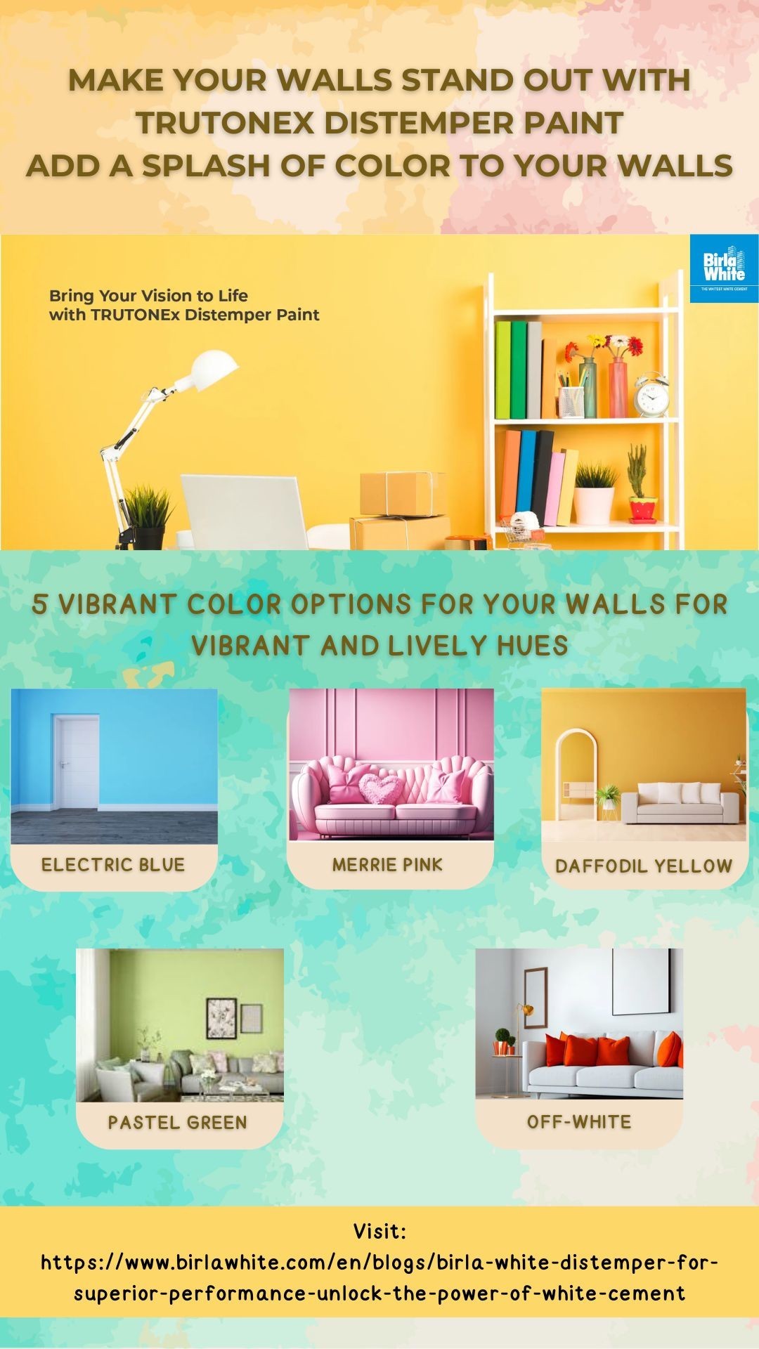 5 VIBRANT COLOR OPTIONS FOR YOUR WALLS
